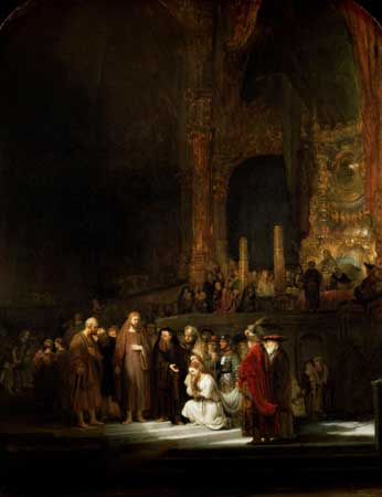 Image result for rembrandt woman in adultery